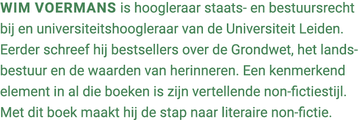 Wim Voermans is hoogleraar staats en bestuursrecht bij en universiteitshoogleraar van de Universiteit Leiden. Eerder ...